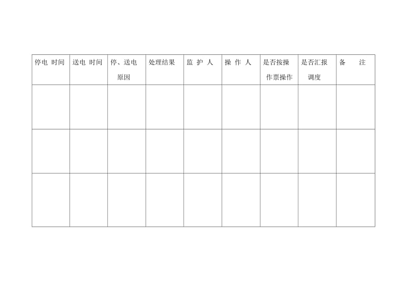 停送电及倒闸操作记录.doc_第2页