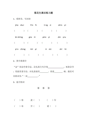 新部编人教版《落花生》课后练习题.doc