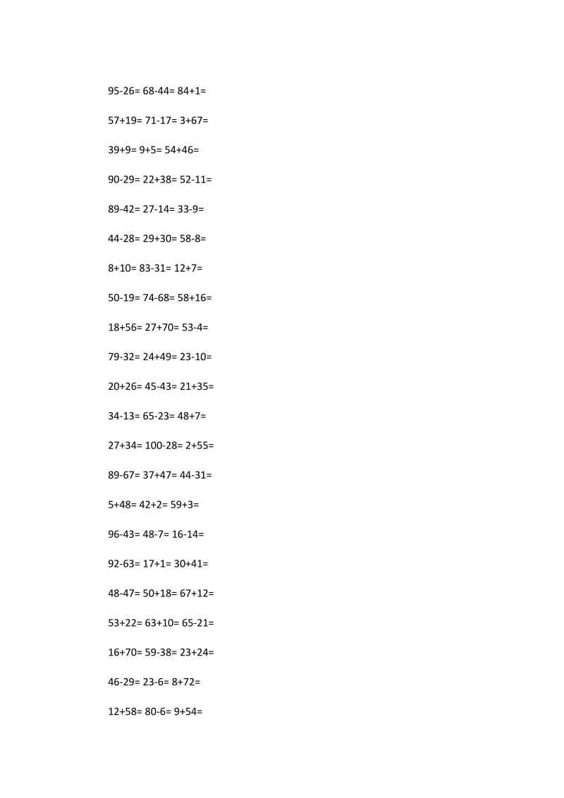 一年级口算100以内.doc_第2页