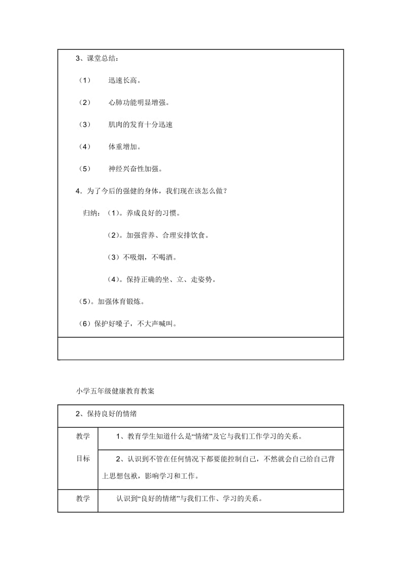 2008五年级小学健康教育课教案.doc_第2页