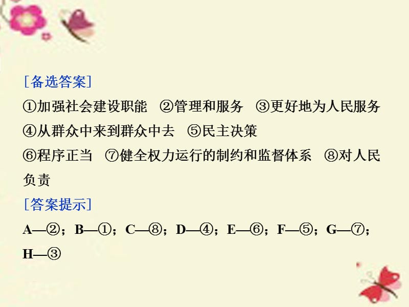 【优化方案】2016版高中政治 第二单元 为人民服务的政府单元优化总结课件 新人教版必修2.ppt_第3页