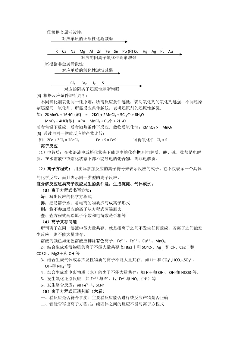 苏教版高中化学必修一知识点(全);.docx_第2页