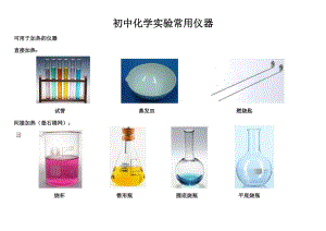 初中化学实验常用仪器(带图);.docx