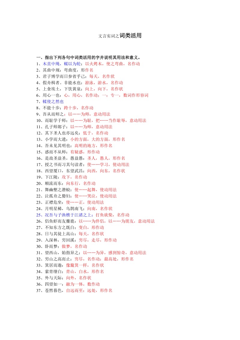 文言实词之词类活用(练习).doc_第1页