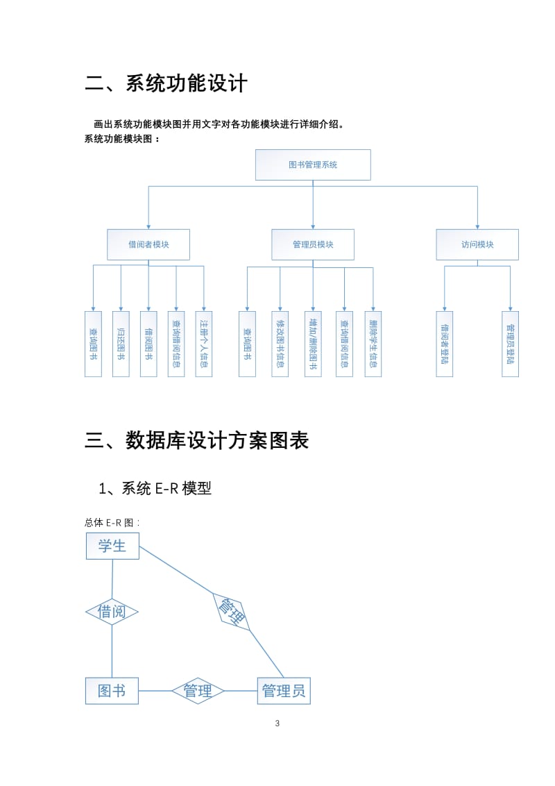 图书管理系统数据库设计-MYSQL实现;.doc_第3页