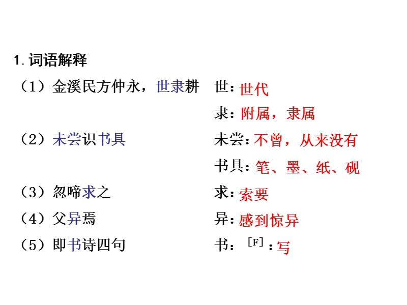 2016中考语文复习课件第二部分课内文言文 二、伤仲永.ppt.ppt_第3页