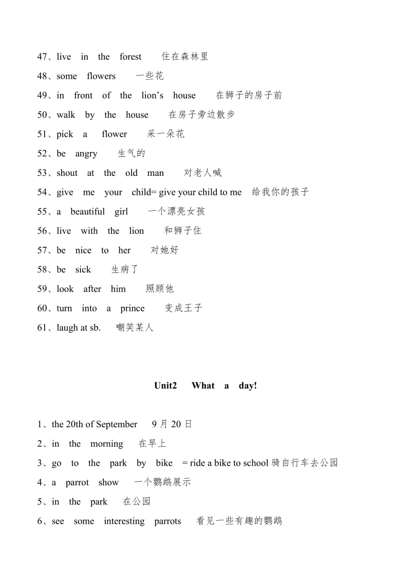 译林版英语六年级上册词组归类.doc_第3页