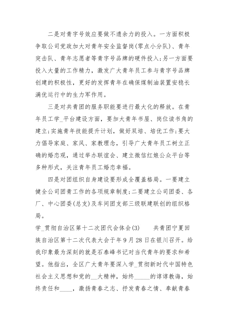 学习贯彻宁夏回族自治区第十二次团代会心得体会4篇.docx_第3页