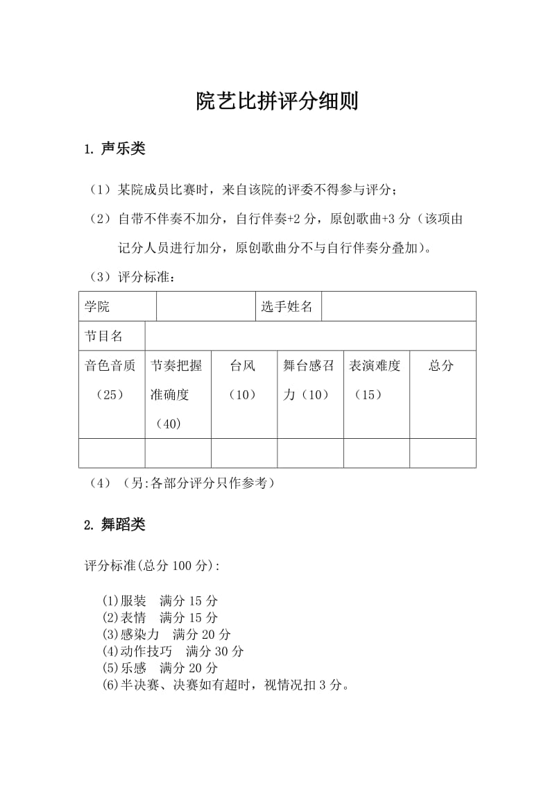 院艺比拼评分细则.doc_第1页