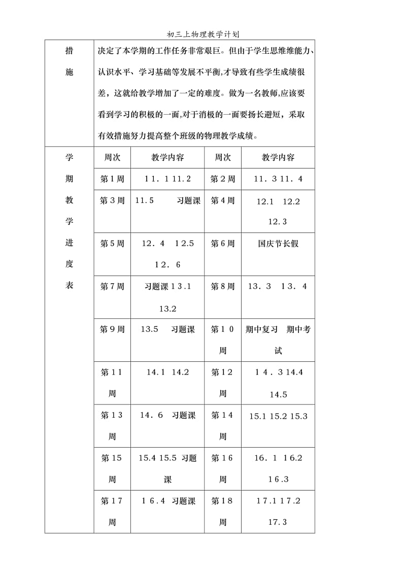 初三上物理教学计划.doc_第3页