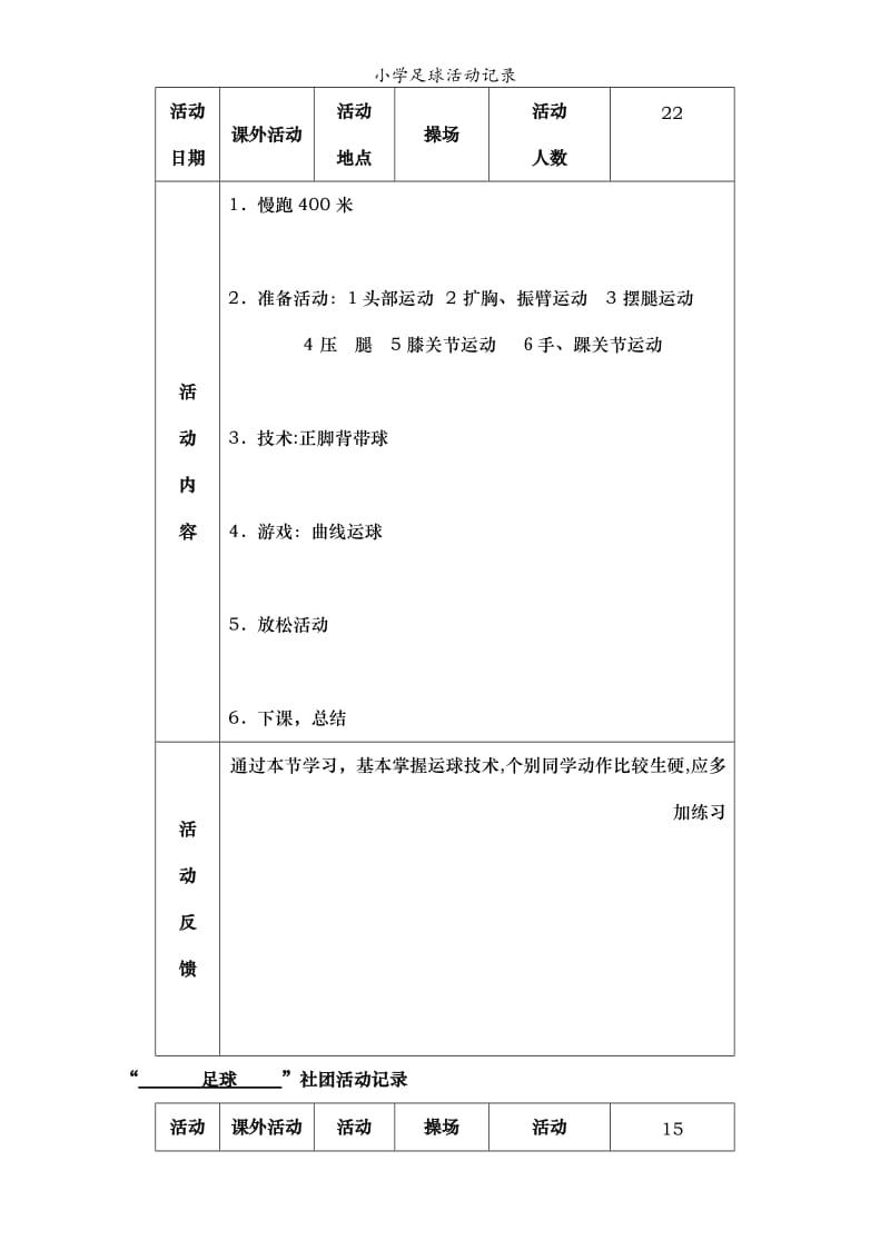 小学足球活动记录.doc_第2页