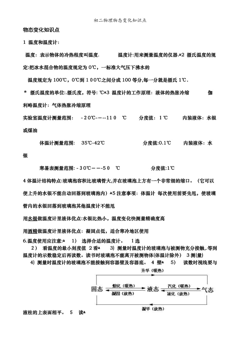 初二物理物态变化知识点.doc_第1页