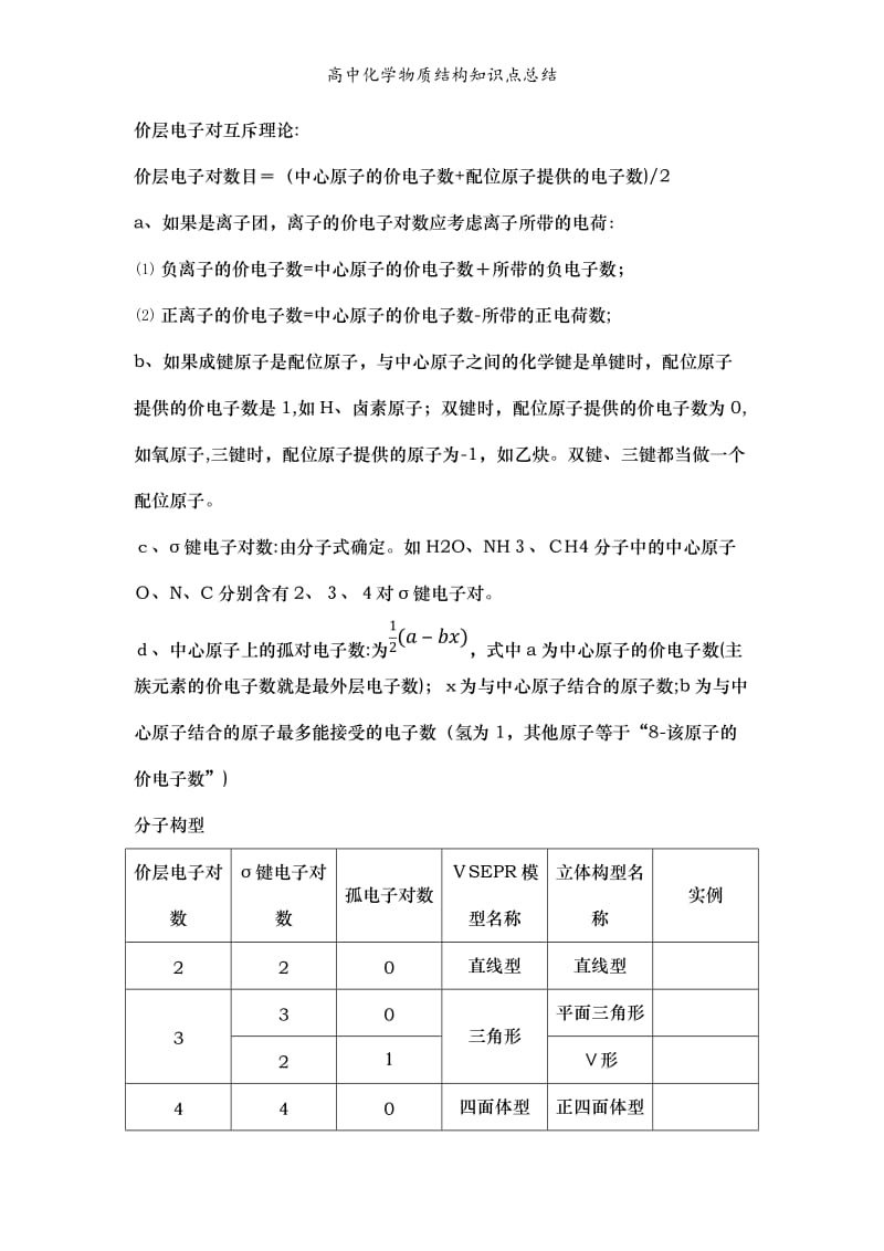 高中化学物质结构知识点总结.doc_第2页