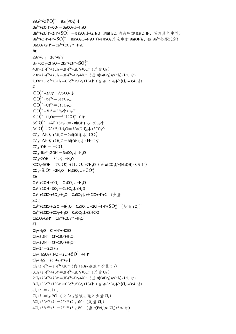 2017届高考化学化学方程式汇编 B2.5离子反应 Word版.doc_第2页