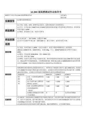 阻燃测试作业指导书(1)(1).doc