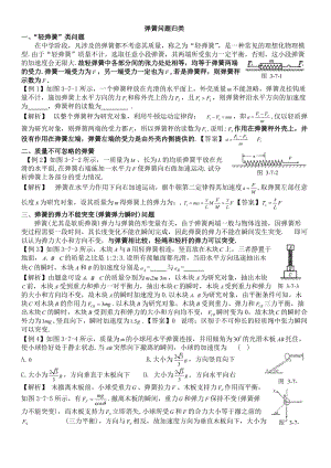 高中物理弹簧弹力问题(含答案).doc