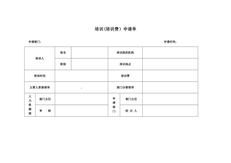 培训经费申请单.doc_第1页