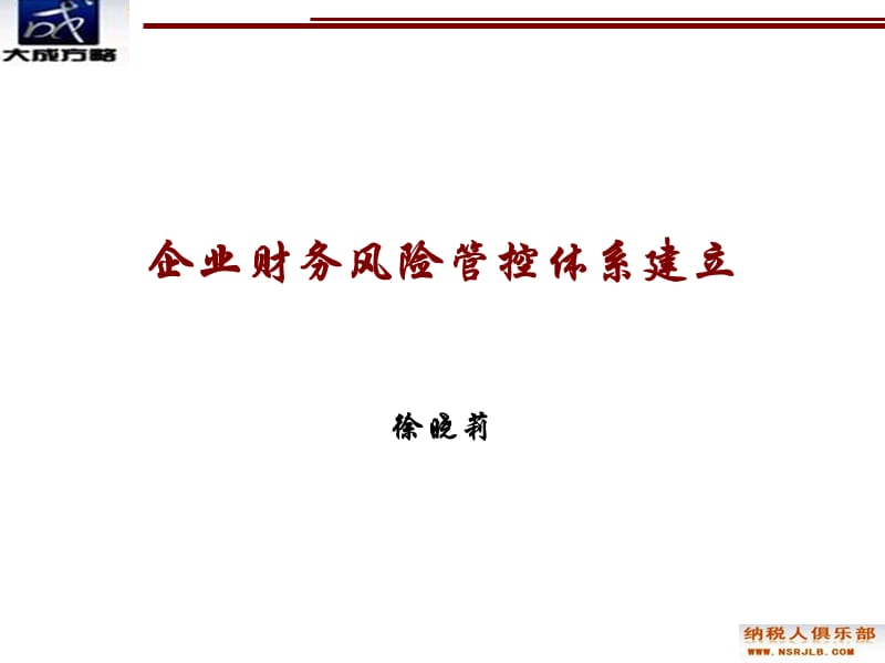 企业财务风险管控体系建立;.ppt_第1页