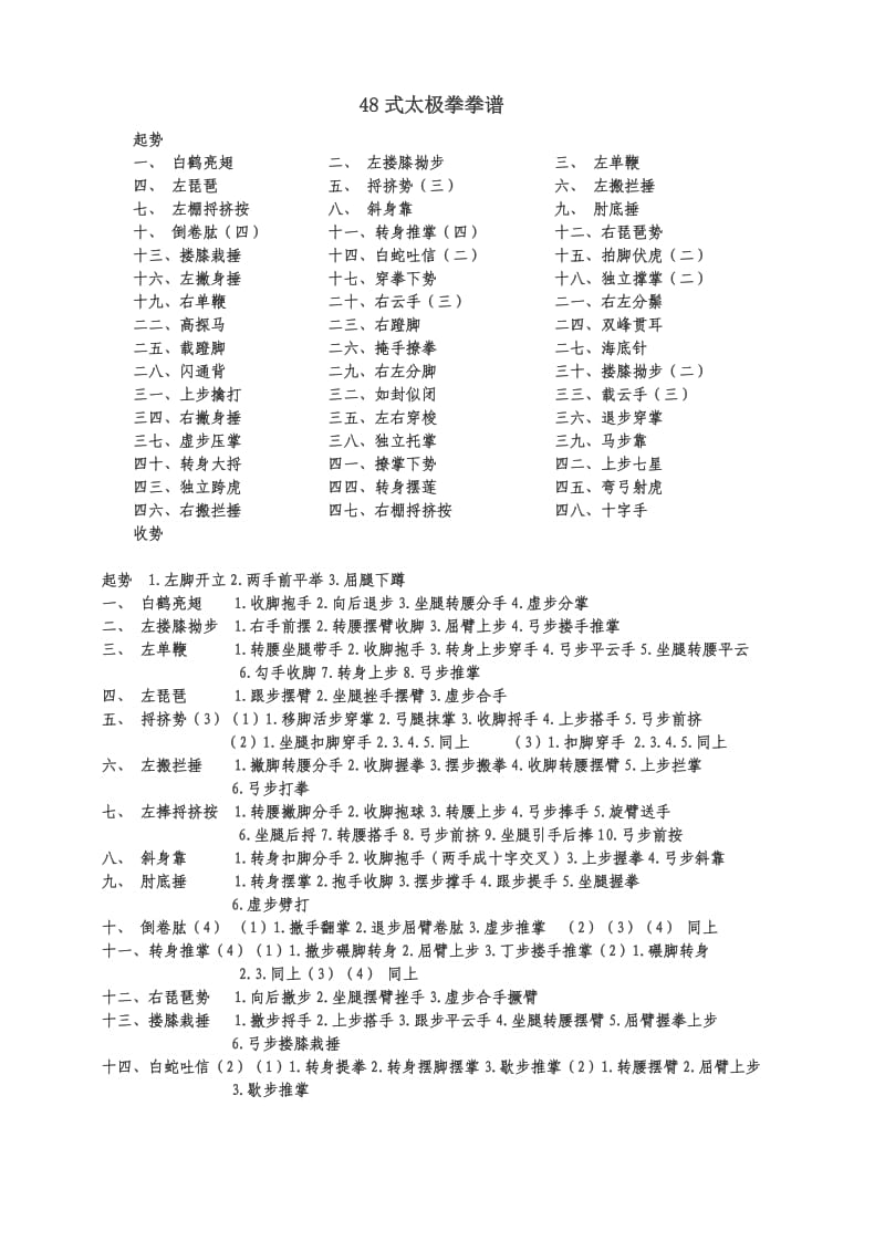 48式太极拳拳谱.doc_第1页