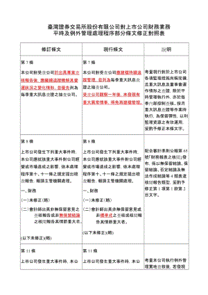 台湾交易所股份有限公司对上市公司财务业务.doc