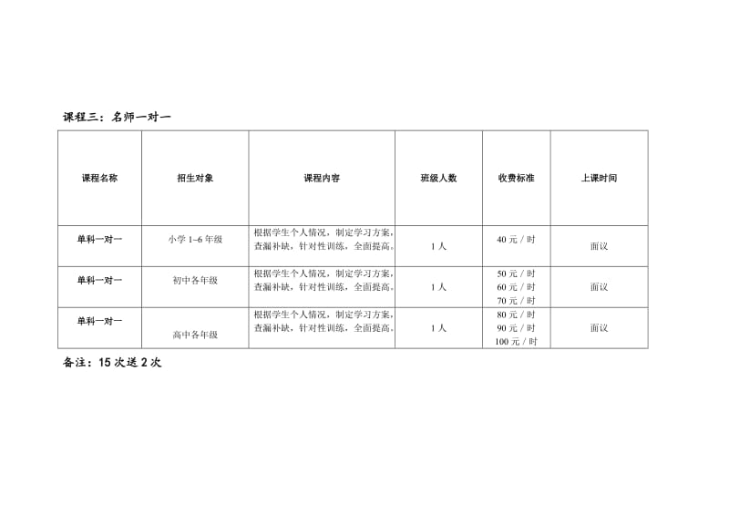 辅导班收费表;.docx_第2页