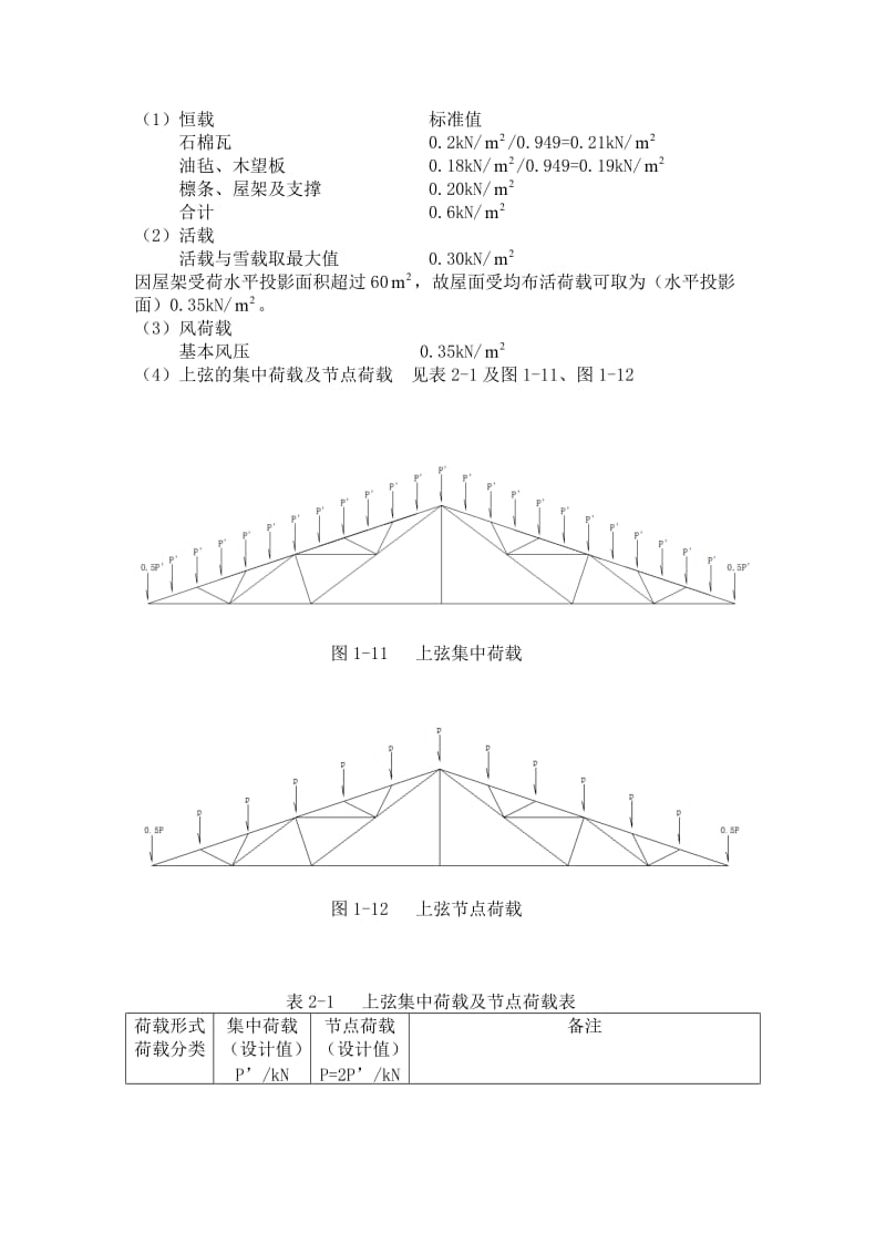 钢结构三角形屋架课程设计.doc_第2页