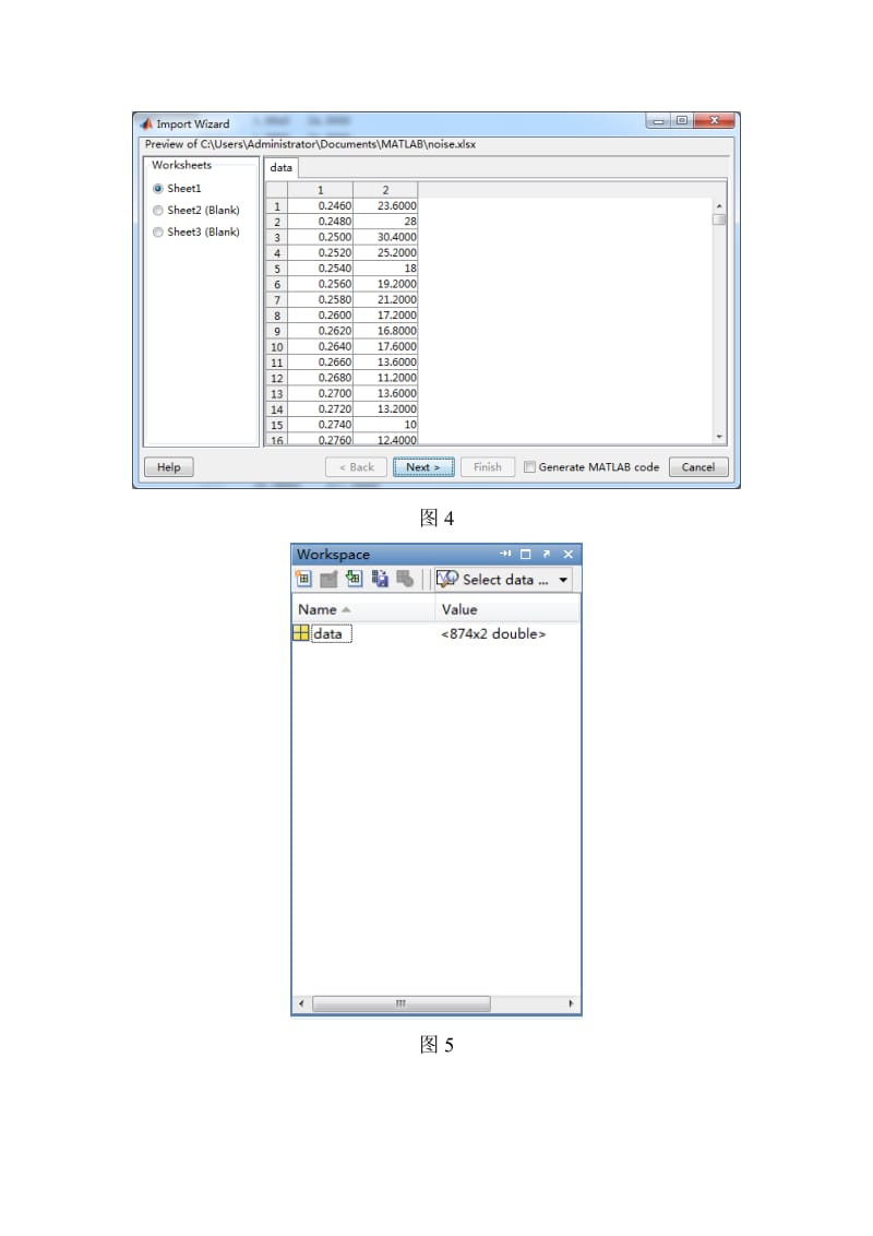 如何将Excel中的数据导入MATLAB并在MATLAB中画出图像;.docx_第3页