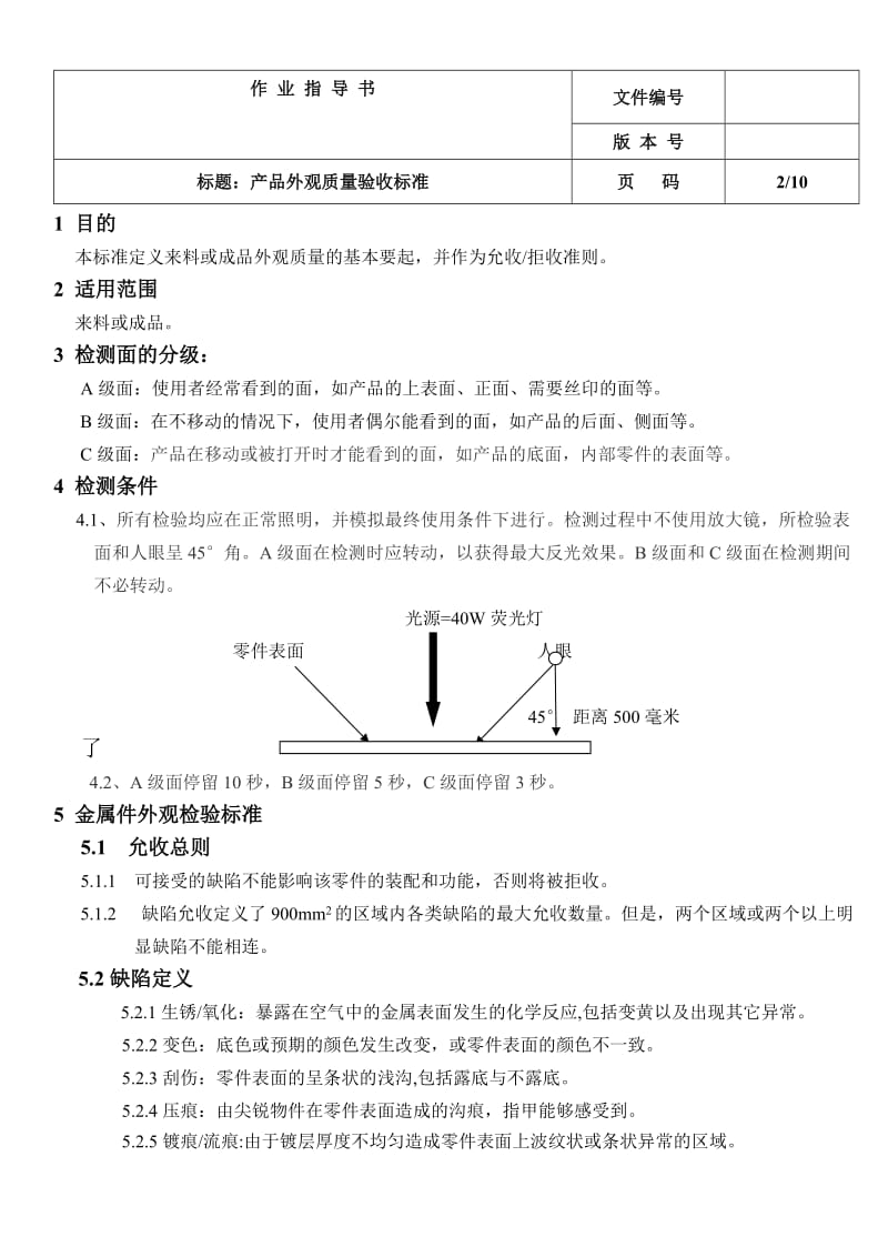 压铸件产品外观质量验收标准.doc_第2页