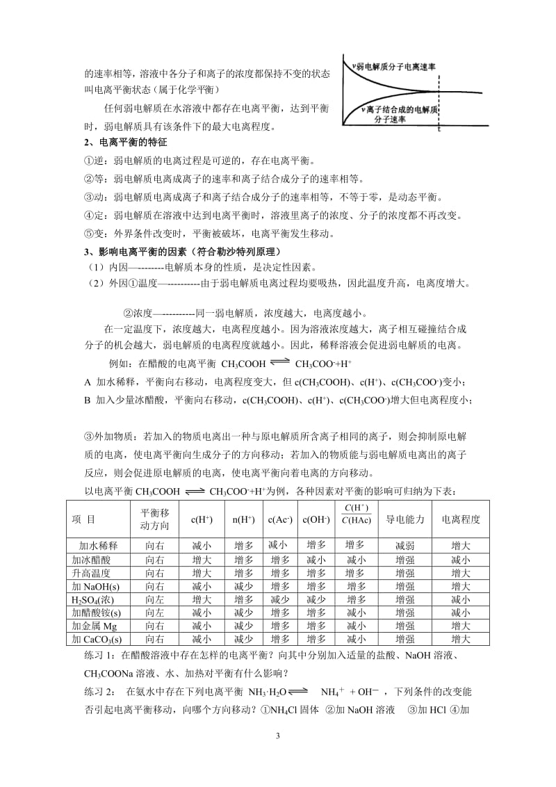 弱电解质的电离知识点;.docx_第3页