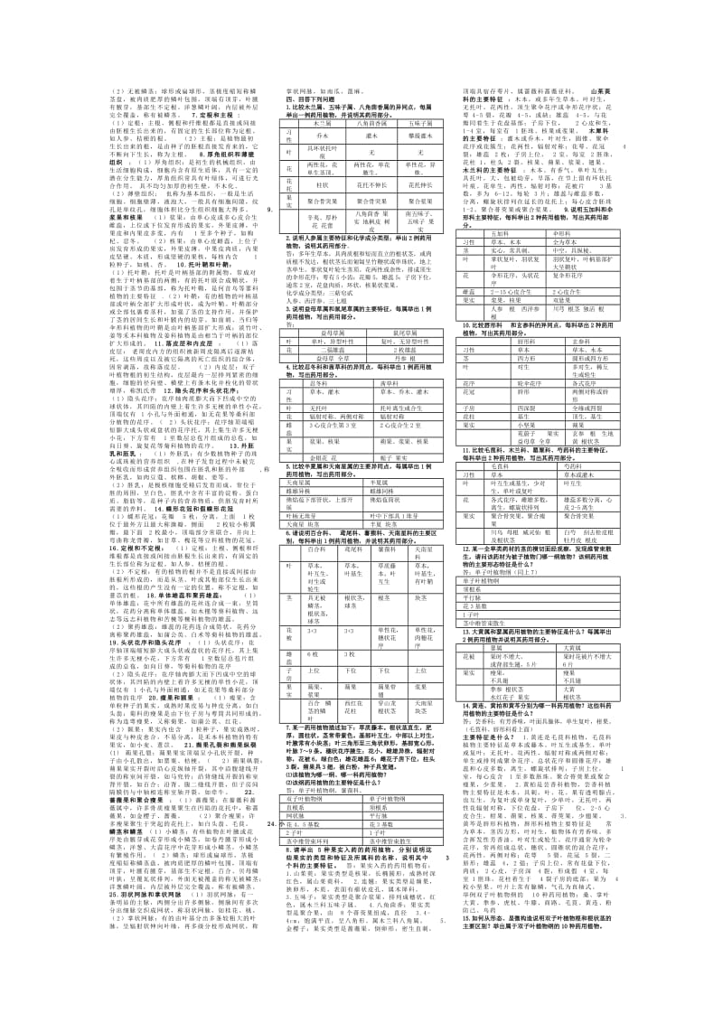 药用植物学复习题及答案-f.doc_第2页