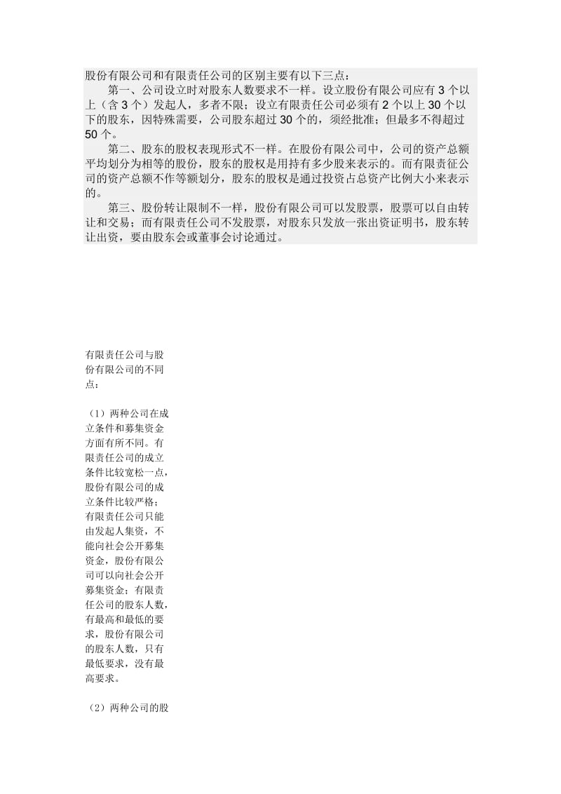 有限公司与股份公司的区别.doc_第1页