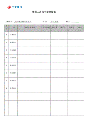 楼层工序落手清交接表.doc