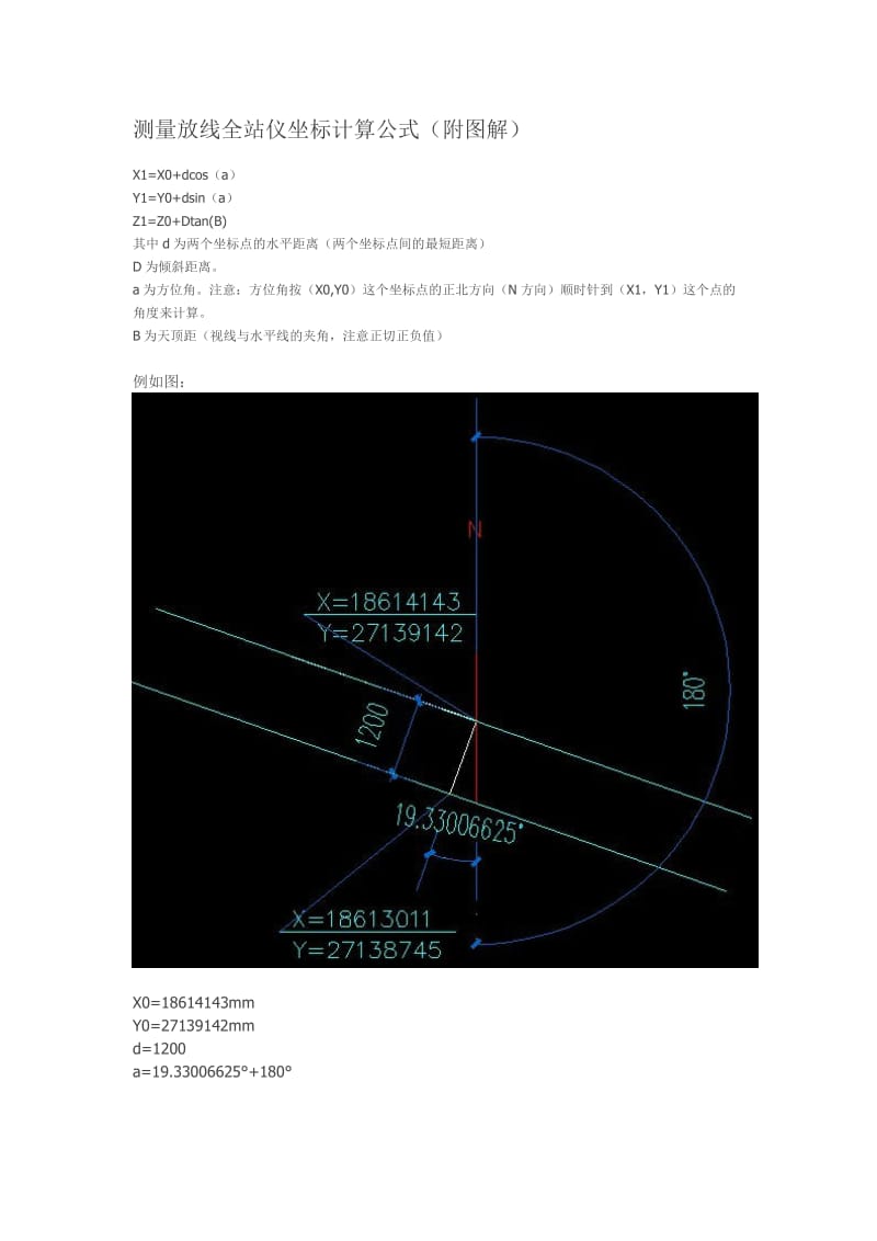 测量放线全站仪坐标计算公式.doc_第1页