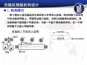 机械原理课程洗瓶机推瓶机构设计;.ppt