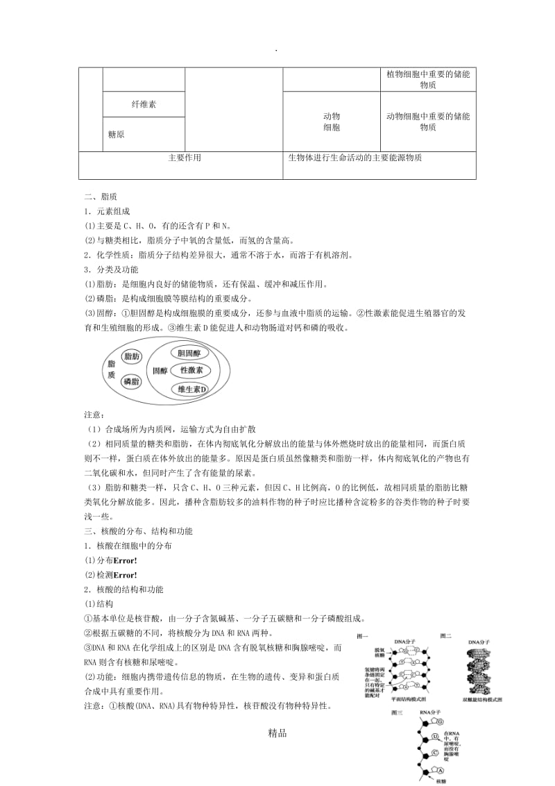 高中生物必修一——糖、脂肪和蛋白质.doc_第2页