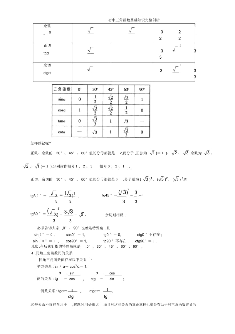 初中三角函数基础知识完整剖析.docx_第3页