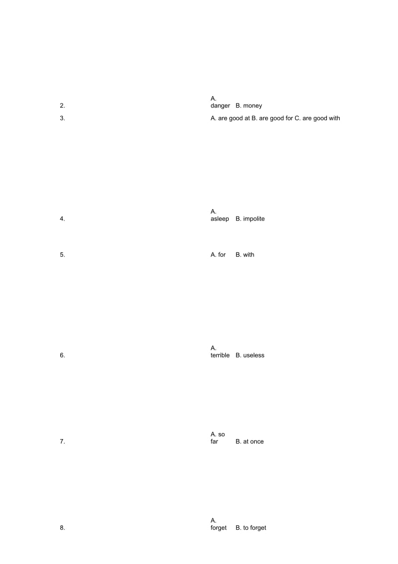 中考英语完形填空专题剖析与专题同步训练(含答案)经典1.docx_第2页