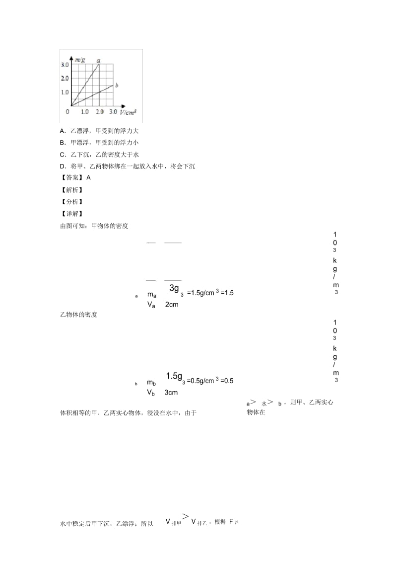 中考物理复习质量和密问题专项综合练含答案.docx_第2页