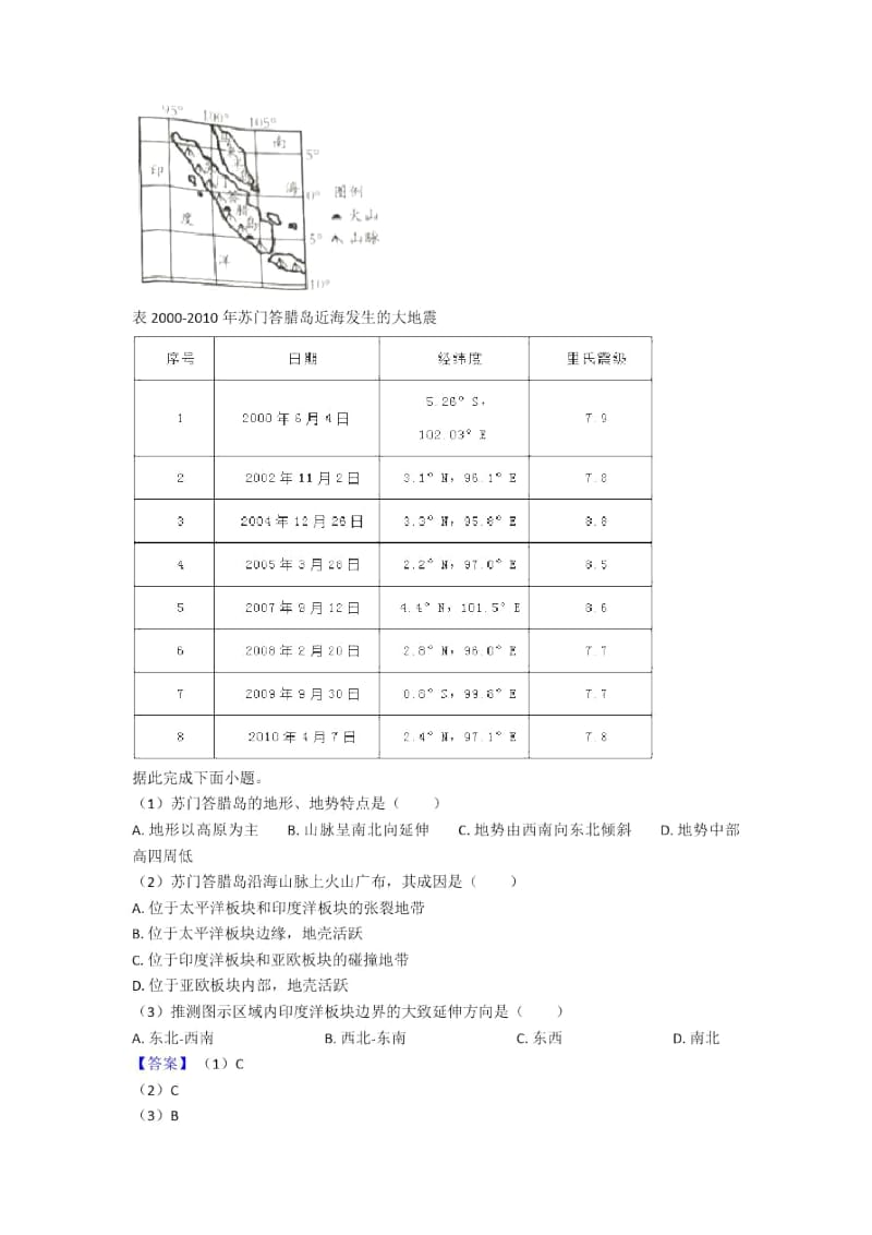 达州市初中地理试卷分类汇编陆地和海洋.docx_第2页