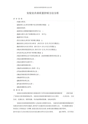 实验室内部质量控制度方法分析.docx