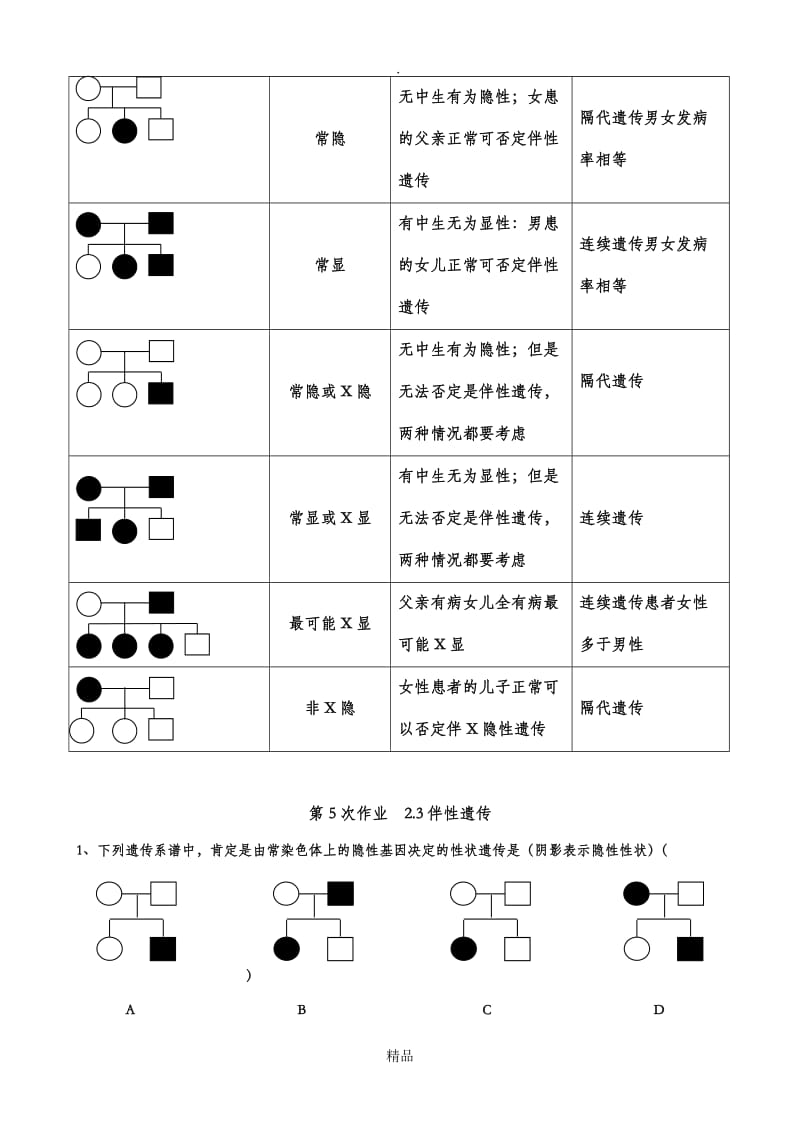 伴性遗传解题方法例题及练习.doc_第3页