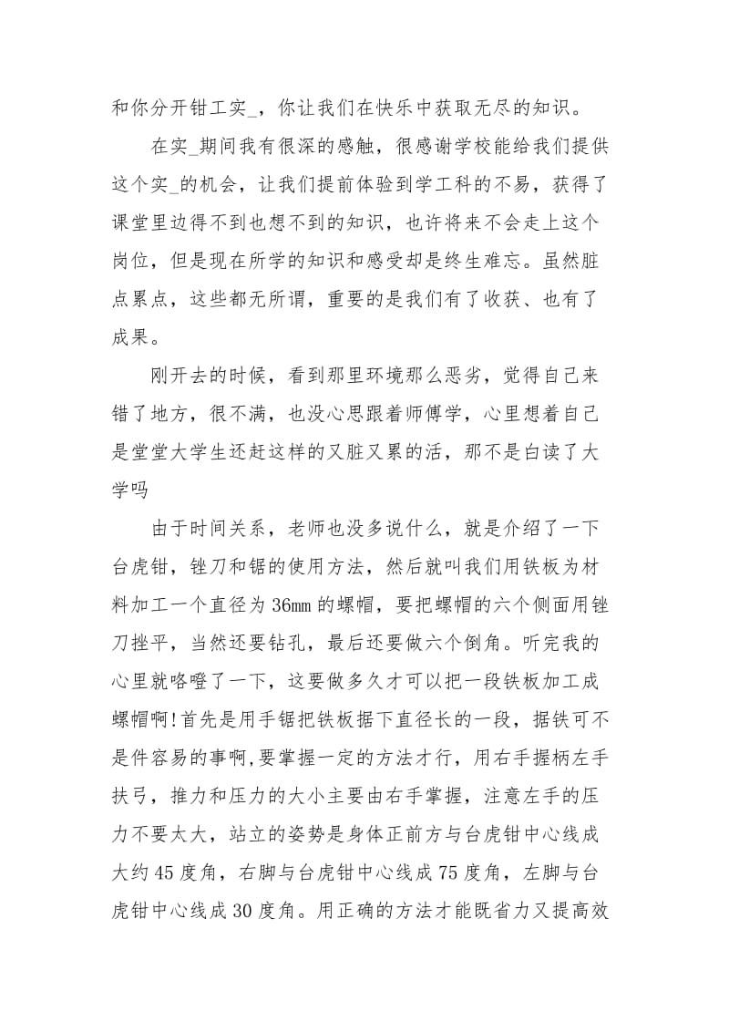 关于钳工实习报告范文.docx_第3页