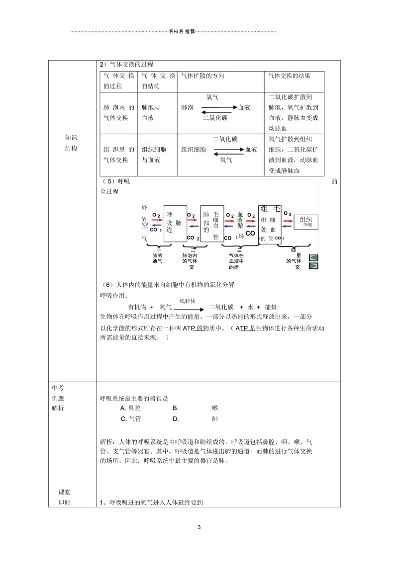 中考生物专题六生物体内废物的排出名师精选教案1.docx_第3页