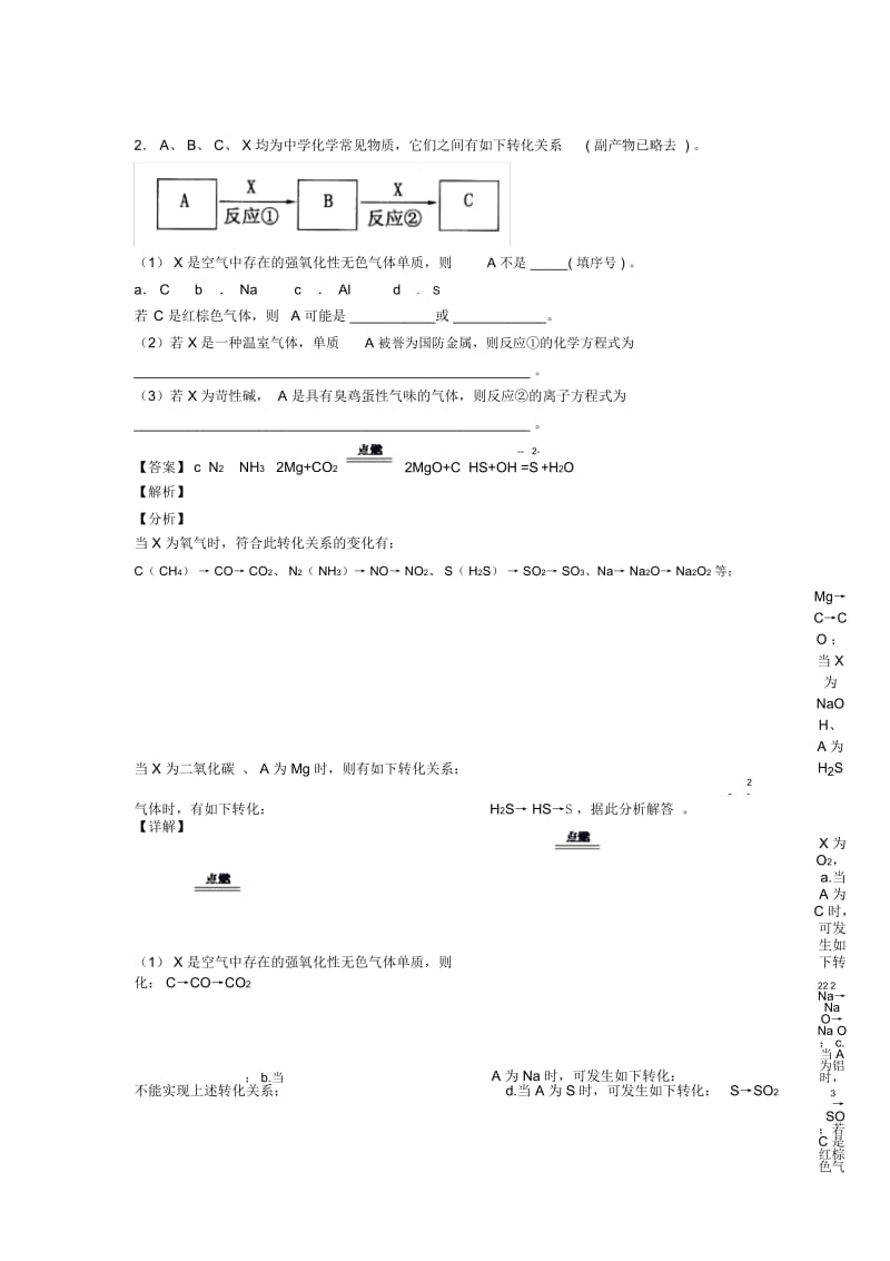 高考化学镁及其化合物推断题综合练习题含答案.docx_第2页