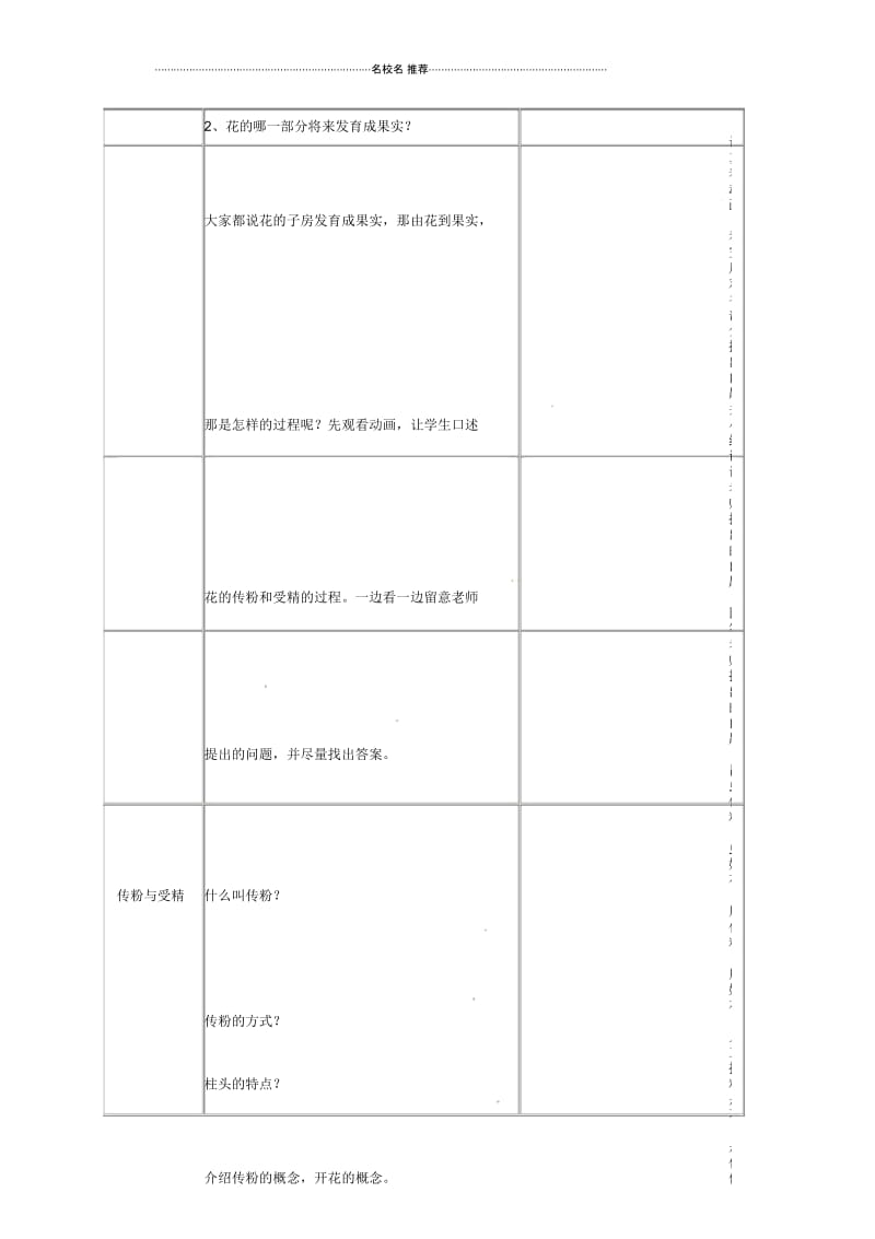 广东省佛山市顺德区江义初级中学初中七年级生物上册3.2.3开花和结果名师精选教案(新版)新人教版.docx_第2页