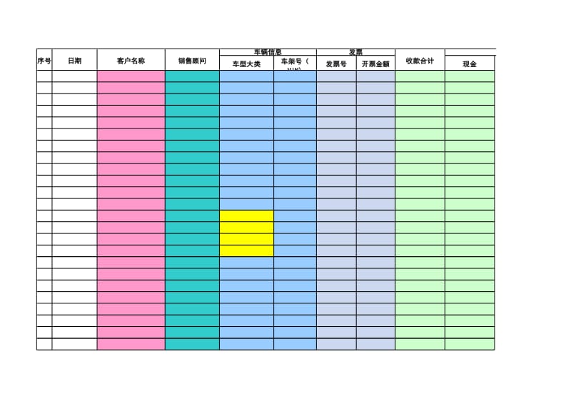 4S店销售明细报表模板.xls_第1页