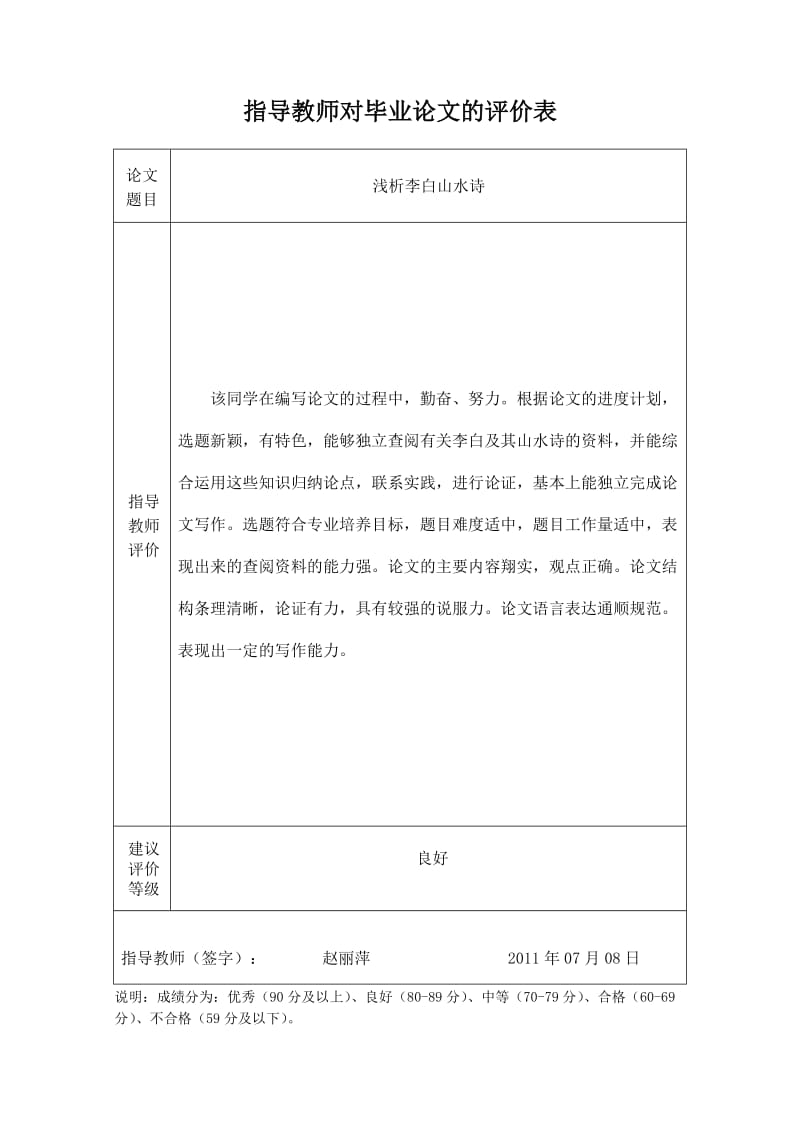 指导教师对毕业论文的评价表.doc_第1页