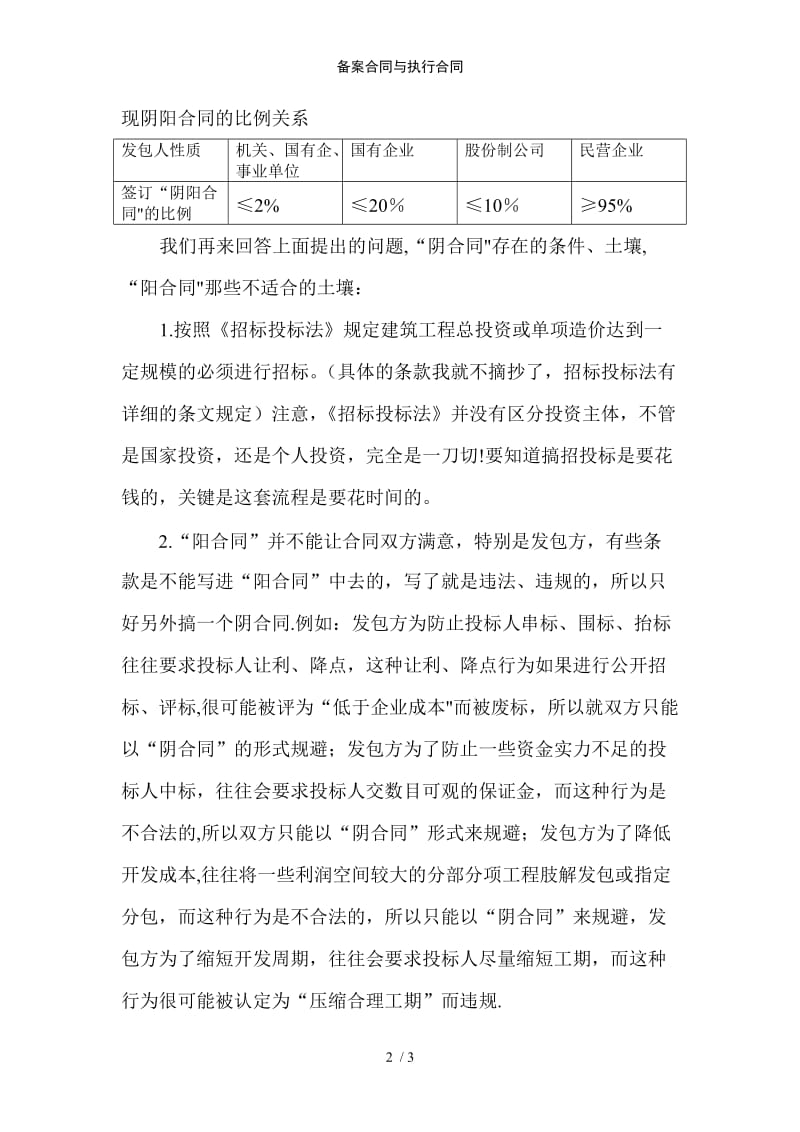 备案合同与执行合同范例模版.doc_第2页