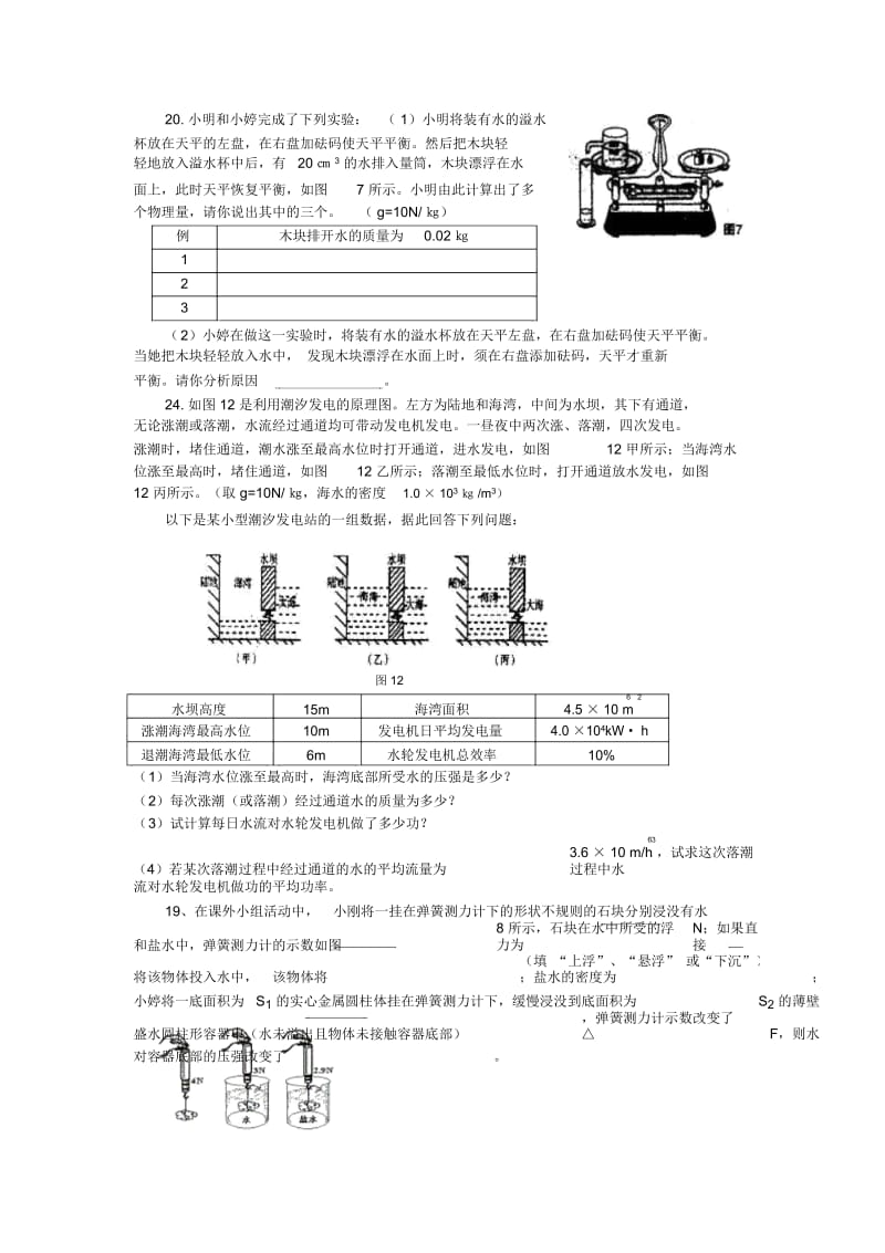 2012中考人教版浮力章节练习题.docx_第1页