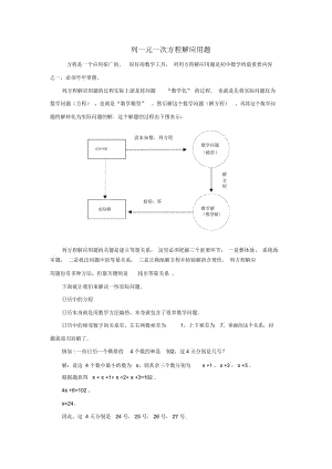 【素材】《用一元一次方程解决问题》列一元一次方程解应用题(苏科版).docx